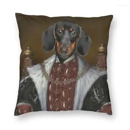 Pillow Dachshund Royal Portrait Cover Print Wiener Badger Sausage Dog Throw Case For Car Cool Pillowcase Decoration