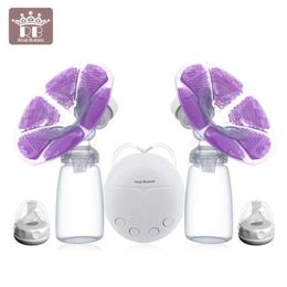 Breastpumps New single or dual electric breast pump electric powerful Nipple Sution USB electric breast pump with two bottles of baby milk d240517