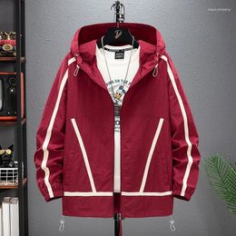 Men's Jackets Summer Couples Multi-coloured Hooded Large Size Loose Sunscreen Clothing Casual Ice Feeling Jacket Clothes 9XL 8XL Skinsuit