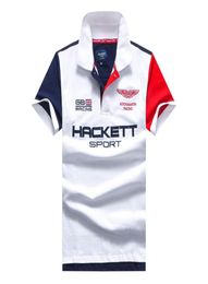 British Hackett Sport Polo Shirts Men England Desigers London Brit Polos Cotton Short Sleeve HKT Clothes Jerseys Aston Martin Tees1469431