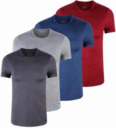 Spandex Sports Gym T Shirt Men Short Sleeve Dry Fit TShirt Compression stretch Top Workout Fitness Training Running Shirt S6XL1059927