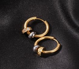 Mens Hip Hop Hoop Earrings Jewellery Womens Gold Plated Vintage Earring With Diamond6013157