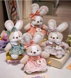 Cute bunny doll White bunny doll girl child birthday gift sleeping doll plush toy