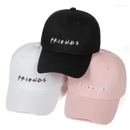 Ball Caps Women Men Fashion Spring Summer Dad Hat Friends Embroidery Baseball Cap Cotton Adjustable Snapback Hats Casual