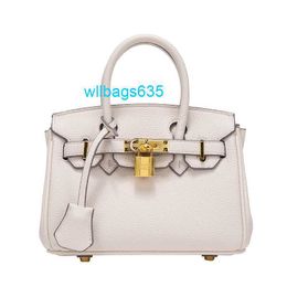 Genuine Leather Handbag Bk Fashion Bag Mini Lychee Pattern Handbag 2024 New Premium Classic Womens Bag have logo HB8O