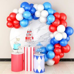 Party Decoration 102 Pcs Red White Royal Light Blue Latex Balloon Garland Arch Kit For Boys Men Baseball Birthday Baby Shower