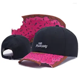 Ball Caps TUNICA Brand MUNCHIES CAP Snacks Pink Snapback Hat Men Women Adult Hip Hop Headwear Outdoor Casual Sun Baseball Gorras Bone