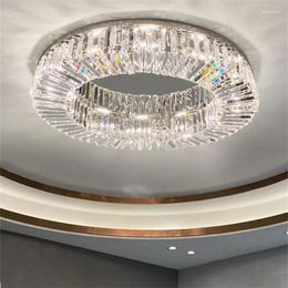 Ceiling Lights Living Room Chandelier Modern Crystal Led Lamp Chrome Gold Decor Suspension Lumina