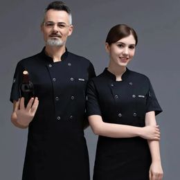 Ideal for el Restaurant Canteen Kitchen Breathable Mesh Chef Uniform Long-sleeved for Men and Women 240517