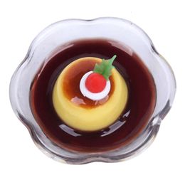 1PCS Dollhouse Miniature Pudding Cup Simulation Food Model Kitchen Accessories For Doll House Decoration Kids Pretend Play Toys