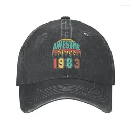 Ball Caps Fashion Cotton Awesome Since 1983 Year Baseball Cap Men Women Custom Adjustable Adult Dad Hat Summer