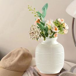 Vases Office Desk Vase Elegant Plastic Flower For Indoor Outdoor Use Modern Dried Holder Room Bedroom Decor Stylish