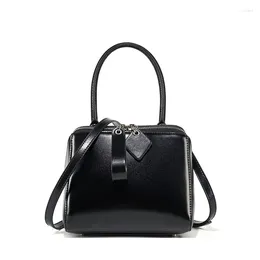 Shoulder Bags 2024 Genuine Leather Tote Bag For Women Classic Vintage Handbag Female Small Crossbody Top-handle