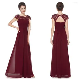 Casual Dresses Sell Elegant Ladies Lace Flower Backless Solid Colour Evening Party Long Maxi Dress