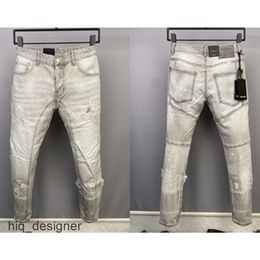 2024 New Men Jeans Hole Light Blue Dark Grey Italy Brand Man Long Pants Trousers Streetwear Denim Skinny Slim Straight Biker Jean dsquares dsqureditys 2 dsquards Y825