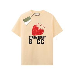 G Family High Edition Summer Fashion Brand Pure Cotton Short Sleeved T-Shirt Printed Logo Couple Loose Casual Top Men's Classic 183