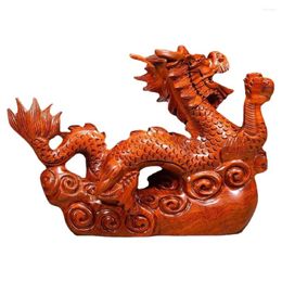 Table Lamps Home Decor Wood Carving Dragon Ornaments Chinese Shape Adornment Crafts Decorations Statue Figurine Office