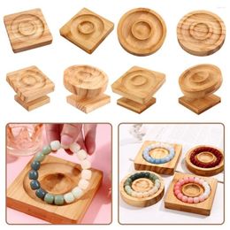 Jewellery Pouches Wooden Handstring Bracelet Display Stand Design Craft Storage Board Necklace Beading Plate DIY Accessories