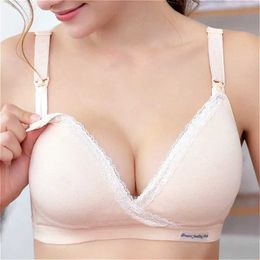 Maternity Intimates Cordless care clothing cotton breast enhancement bra for pregnant women sleep underwear and Soutien Gorge Allelement H240517