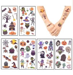 612pcs Cartoon Tattoo Sticker Fake Pumpkin Witch Ghost Temporary For Festival Party Halloween Decor Supplies Decoration20009362645633