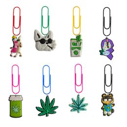 Other Home Decor Green Plants Cartoon Paper Clips Funny Book Markers For Teacher Metal Bookmark Sile Bookmarks Dispenser Memo Clip Cut Otsys