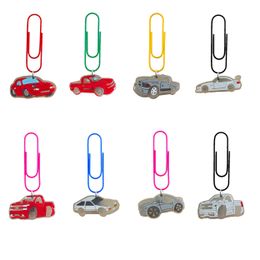 Party Decoration Fluorescent Cars 19 Cartoon Paper Clips Bk Bookmarks With Colorf Gifts For Girls Funny Book Markers Teacher Nurse Pap Oteay