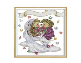 The 's wedding Patterns Counted Cross Stitch kit DIY Hand Made Embroidery set Needlework Home Decoration Send Gift28526091808
