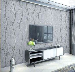 Grey 3d Embossed Crushed Velvet Wallpaper Luxury Bedroom Living Room Wall Decor Wall Paper Flocked Brown5983152