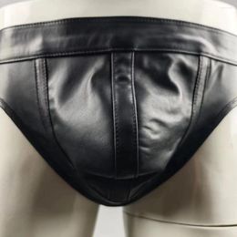 Women's Panties Men's Genuine Leather Triangle Underwear Sexy Convex Shaped Youth Fun Close Fit Comfortable