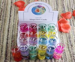 Scented Candles Colourful Sea Shells Jelly Crystal Wax Transparent Glass Candle Wedding Banquet Party Christmas Decorative Candle G4738213