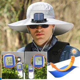 Berets Large Fan Hat Summer Outdoor Male Solar Rechargeable Protection Shade Cool Fishing Sun Wind Cooling O0A7