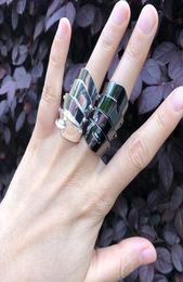 Wedding Rings Anime Osaki Nana Punk Gothic Rock Scroll Joint Armor Knuckle Metal Multilayer Finger Cosplay Jewelry Whole 221017350932