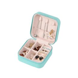 Mini Jewelry Storage Box Portable Home Travel Earrings Necklace Storage Case for Women Ring Organizer PU Leather Display Case 10*5CM