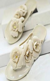 The New Listing Summer Sandal Shoes Women Sandals For With Beautiful Camellia Flower Sweet Flip Flop Flops Fenty Slides1025459