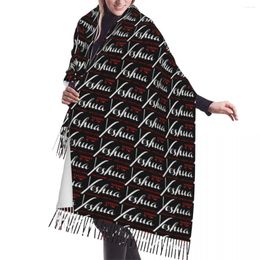 Scarves Customised Yeshua Jesus Christian Scarf Wrap Women Long Winter Fall Warm Tassel Shawl Unisex