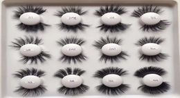 Advantage 24 styles 5D 25mm false eyelashes a pair of thick exaggerated eyelash 3D 25 mm real mink hair DHL1332049