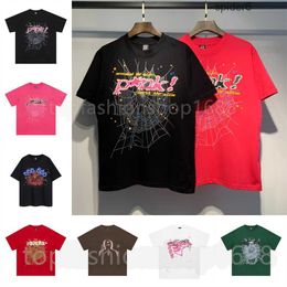 Designer Men t Shirt Pink Young Thug Women Quality Foaming Printing Web Pattern Tshirt Fashion Top 6AVC 6AVC R5OP