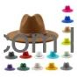 Party Hats Fedora Autumn And Winter New Leaf Accessories Mens Gentlemen Womens Church Hat Wide Brimmed Jazz Sombrero Hombre Drop Deliv Otdlg