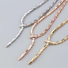 B Colar, designer de marca de moda v colar, colar completo de cobra em estilo minimalista clássico, colares de homens e mulheres boêmios charmosos, melhor presente