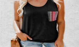 Women Tank Top Indie Folk Pockets Vest 2020 Summer Tanks ONeck 3XL Tosps Women Cotton Vest Casual Female Multi Colour Plus Size5277622