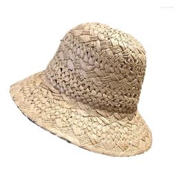 Berets Womens Straw Hats Bucket Hat UV Protection Sun Visor Beach Women Foldable Female Summer