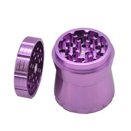 Smoke Shop cnc teeth filter net dry herb Drum Style Aluminum Smoking With Pollen Catcher 4 Piece 56MM Metal Grinder Tobacco bong Dab Rig