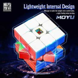 Magic Cubes MOYU RS3M Magnetic Magic Cube 33 Maglev 3x3 Professional Speedcube 3x3x3 Speed Puzzle Childrens Toy Original Magico Cubo Y240518