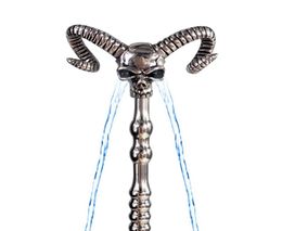 140mm New special design hollow Skull head water flowing metal penis plug stick catheter urethral sound dilators male sex toys Y185683316