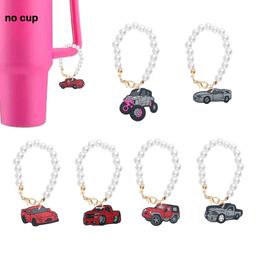 Anklets Car Collection Pearl Chain With Charm Shaped Accessories For Cup Tumbler Charms Personalised Handle Drop Delivery Otphy