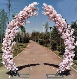25M artificial cherry blossom arch door road lead moon arch flower cherry arches shelf square decor for party wedding backdrop6718723