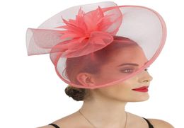 Generous Bride Wedding Headpiece Fashion Women Church Chapeau Cap Big Party Ladies Fascinator Hat Marriaged Hair Accessories9602835