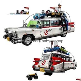 Blocks Compatible 10274 Bs Ghostbusters Ecto-1 Creative Vehicle Building Block Toy Car Model For Adts Child Birthday Giftl240118 Dro Dhvr3