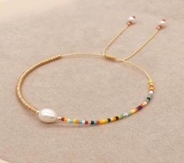 Beaded Strands Shinus Boho Jewellery Freshwater Pearls Bracelets Simple Bracelet For Women Gold Colour Beaded Colourful Miyuki Beads 18148355
