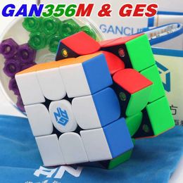 Magic Cubes GAN 356 M Magic Cubes Puzzle GAN356M Magnetic Cubo Hungarian GAN356M 3x3x3 3x3 Professional WCA Magical A Toy Game 3by3 Y240518
